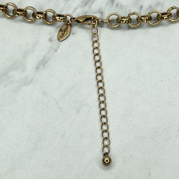 Chico's Chunky Tortoise Beaded Gold Tone Statement Necklace ✨ - Picture 3 of 9